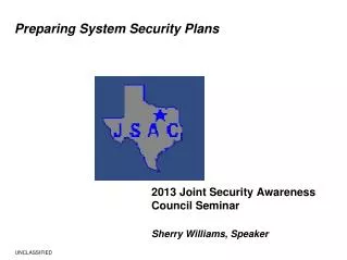 Preparing System Security Plans