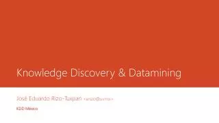 knowledge discovery datamining