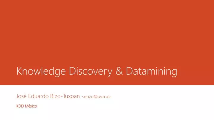 knowledge discovery datamining