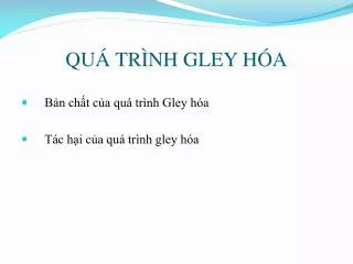 qu tr nh gley h a