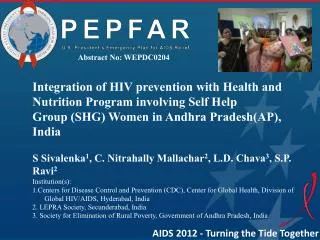 Integration of HIV prevention with Health and Nutrition Program involving Self Help