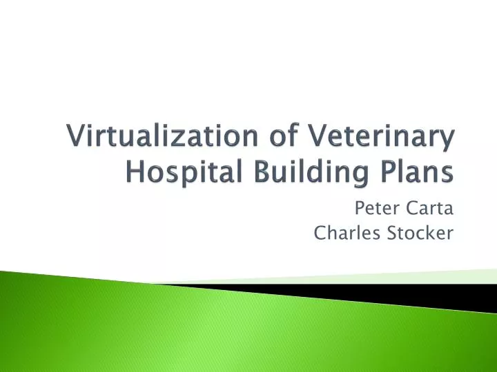 virtualization of veterinary hospital building plans