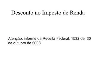 desconto no imposto de renda