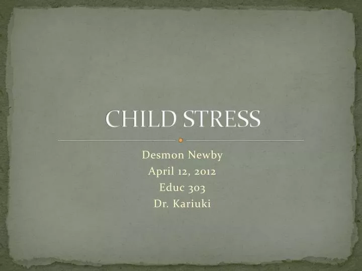 child stress