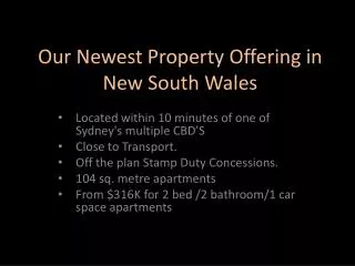 Our Newest Property Offering in New South Wales