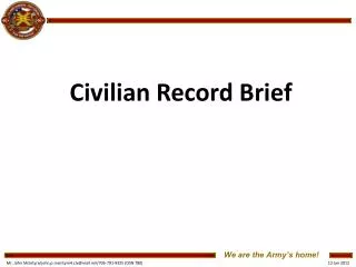 Civilian Record Brief