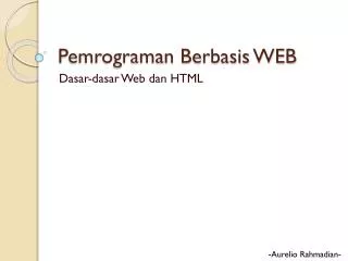 pemrograman berbasis web