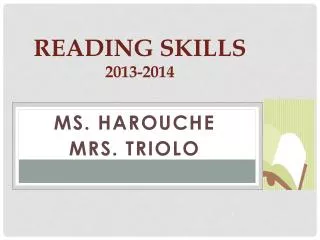 Reading Skills 2013-2014