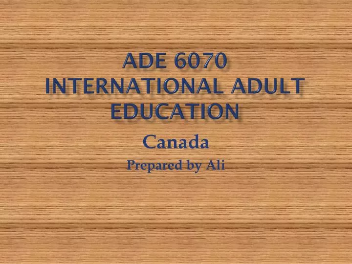 ade 6070 international adult education