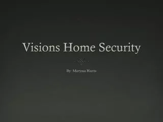 Visions Home Security
