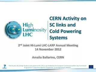 CERN Activity on SC links and Cold Powering Systems