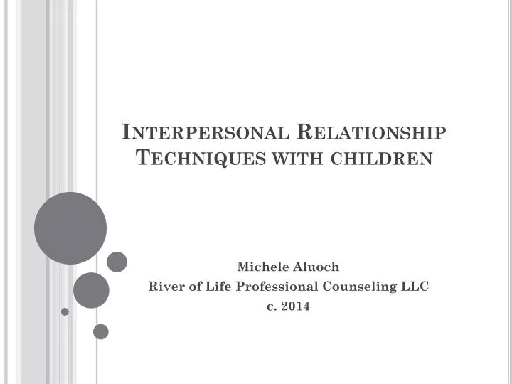 interpersonal relationship techniques with children