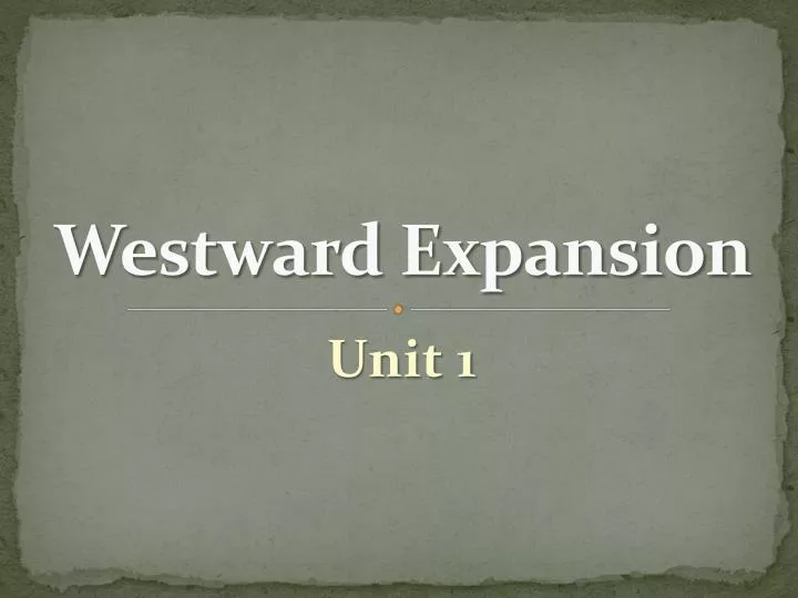 westward expansion