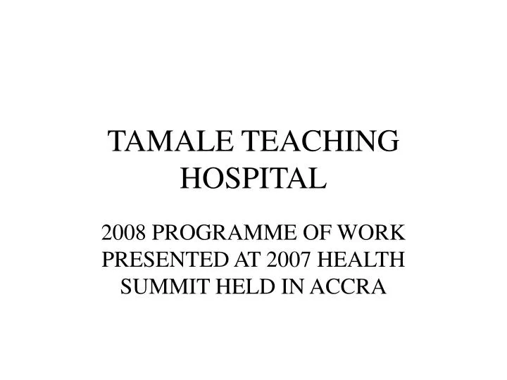 tamale teaching hospital
