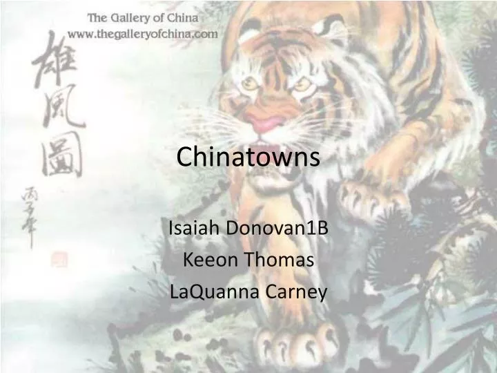 chinatowns