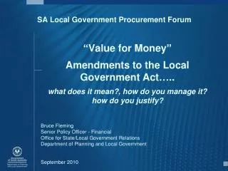SA Local Government Procurement Forum