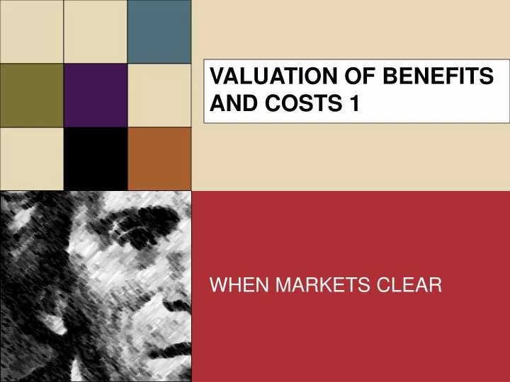 valuation of benefits and costs 1