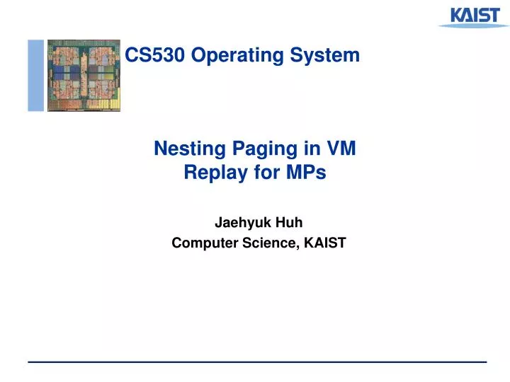 nesting paging in vm replay for mps