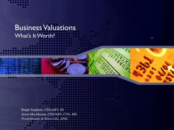 business valuations what s it worth