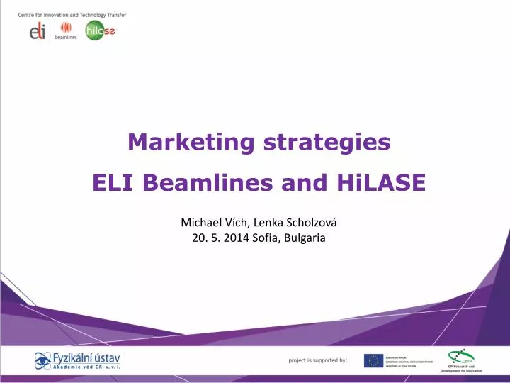 marketing strategies eli beamlines and hilase