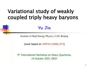 Variational study of weakly coupled triply heavy baryons