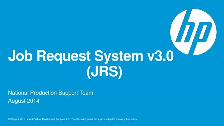 job request system v3 0 jrs