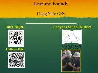 Lost and Found: Using Your GPS