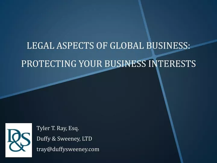 legal aspects of global business protecting your business interests