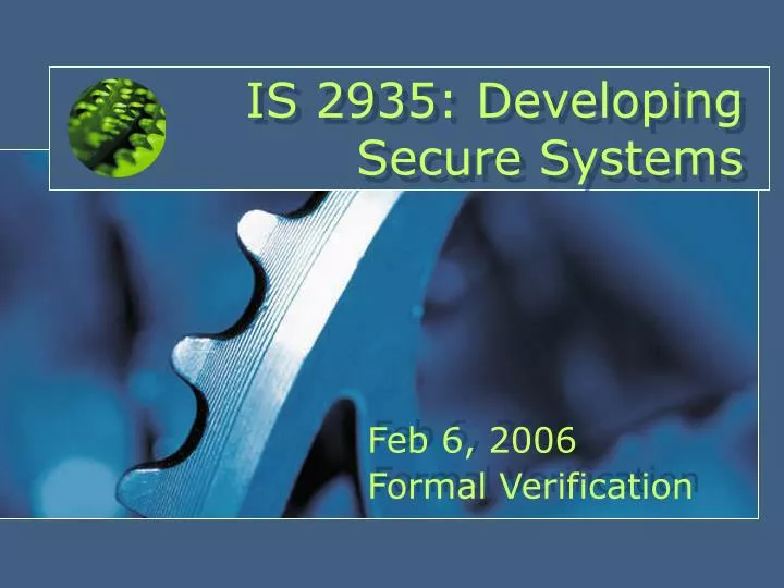 is 2935 developing secure systems