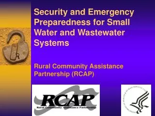 Security and Emergency Preparedness for Small Water and Wastewater Systems