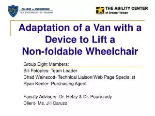 Adaptation of a Van with a Device to Lift a Non-foldable Wheelchair