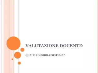 valutazione docente