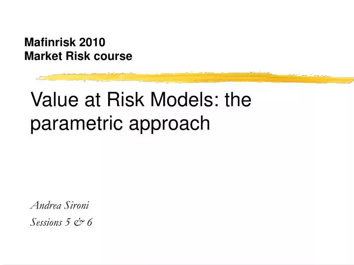 mafinrisk 2010 market risk course