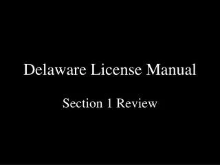 Delaware License Manual