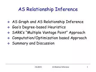 AS Relationship Inference