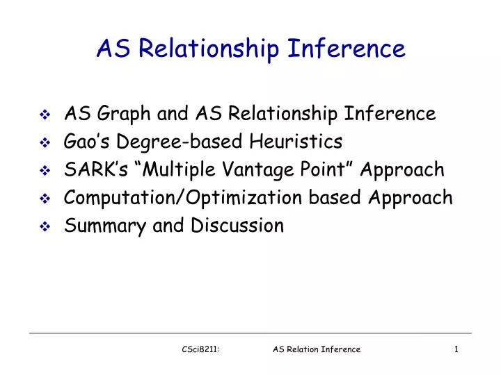 as relationship inference