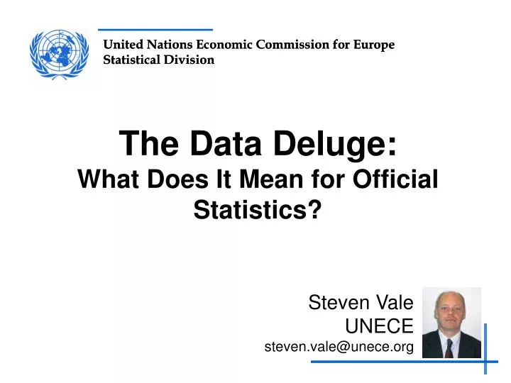 the data deluge what does it mean for official statistics