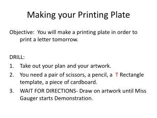 Making your Printing Plate