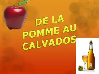 de la pomme au calvados