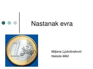 nastanak evra