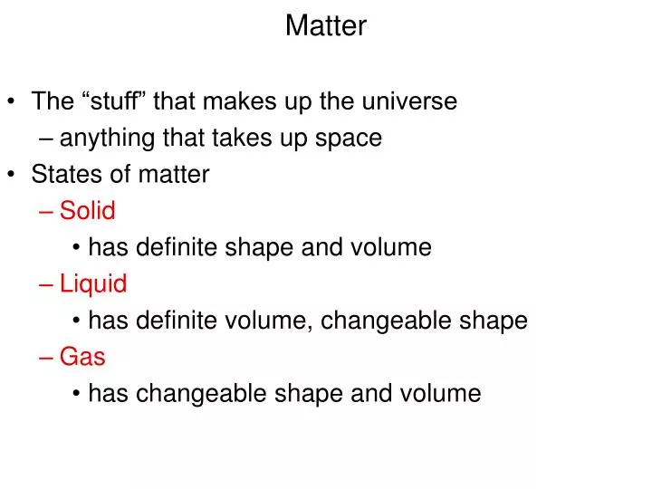 matter