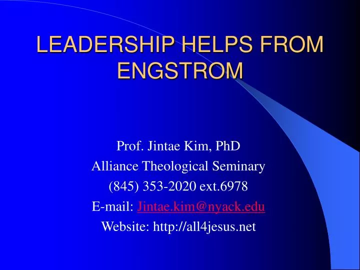 leadership helps from engstrom