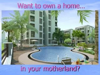 Want to own a home…