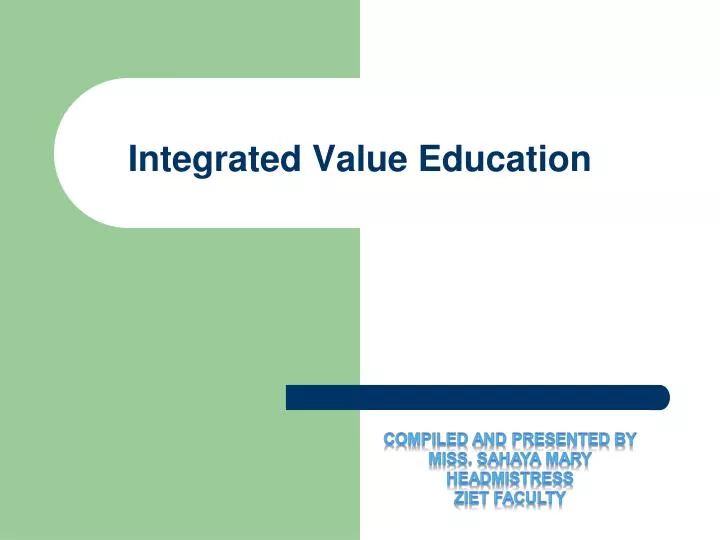 integrated value education