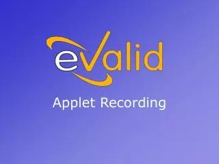 Applet Recording