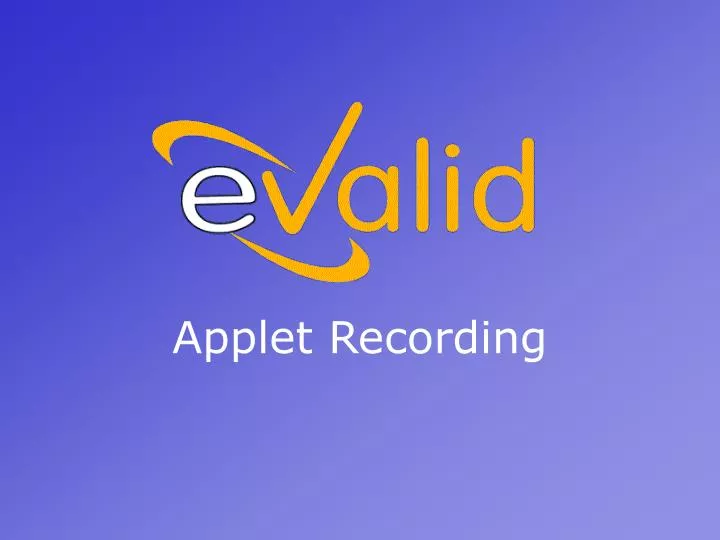 applet recording