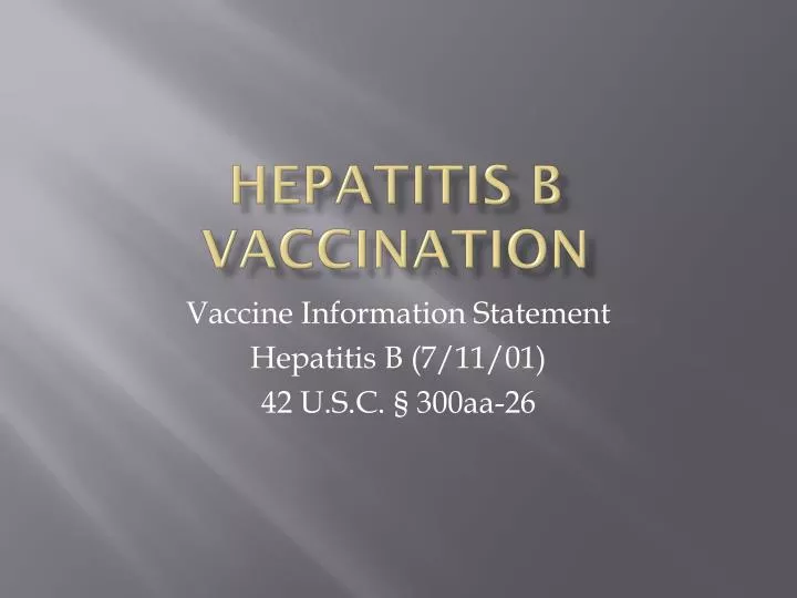 hepatitis b vaccination