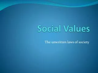 Social Values