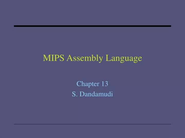 mips assembly language