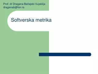 Softverska metrika